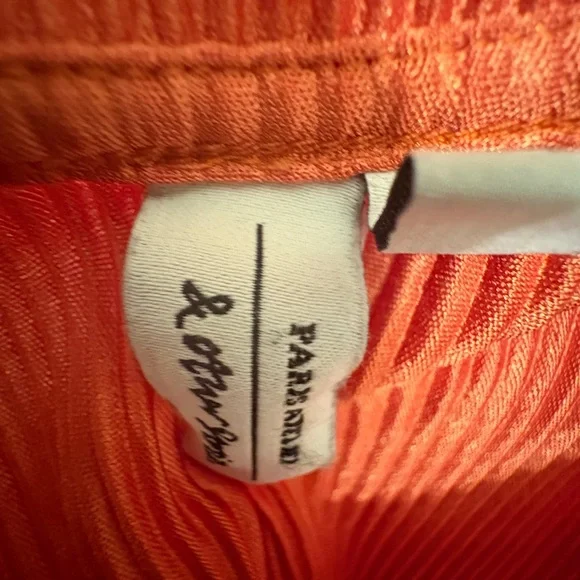 & Other Stories Vibrant Orange Ribbed Tee - Picture 3 of 4